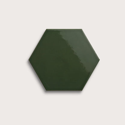 Green River ceramic tile, 8 inch hex, gloss finish
