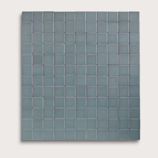 Grey Street ceramic tile, 2 by 2 inch mosaic, matte finish