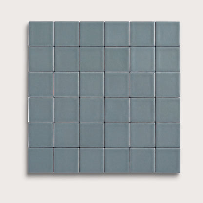 Grey Street ceramic tile, 2 by 2 inch mosaic, matte finish
