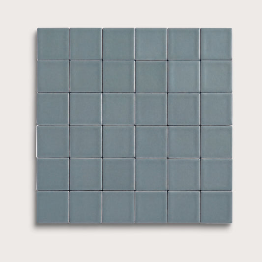 Grey Street ceramic tile, 2 by 2 inch mosaic, matte finish