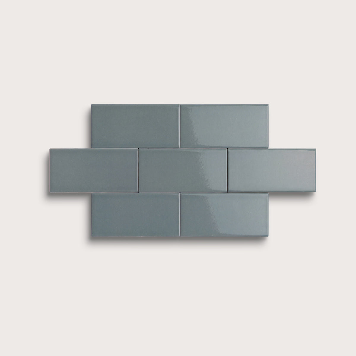 Grey Street ceramic tile, 2 by 4 inches, gloss finish