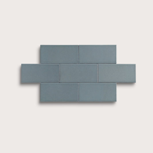 Grey Street ceramic tile, 2 by 4 inches, matte finish