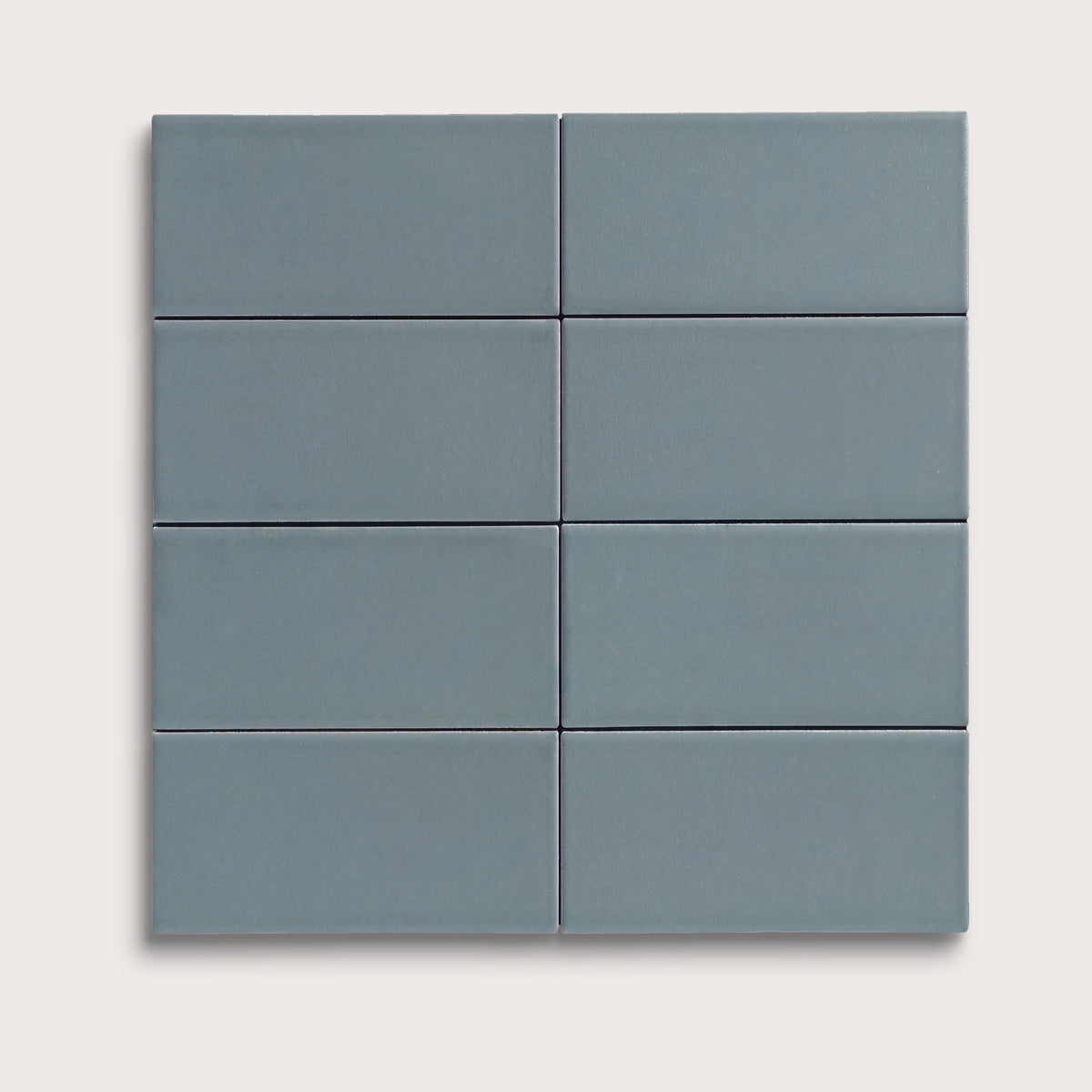 Grey Street ceramic tile, 2 by 4 inches, matte finish