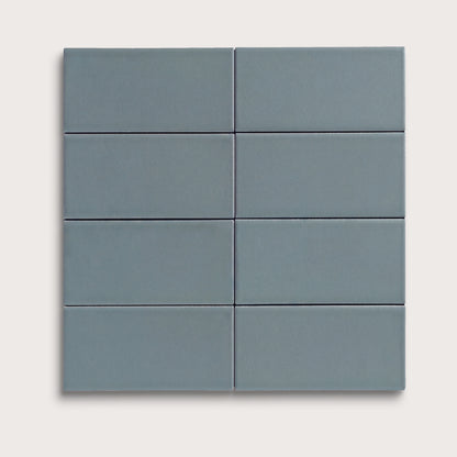 Grey Street ceramic tile, 2 by 4 inches, matte finish
