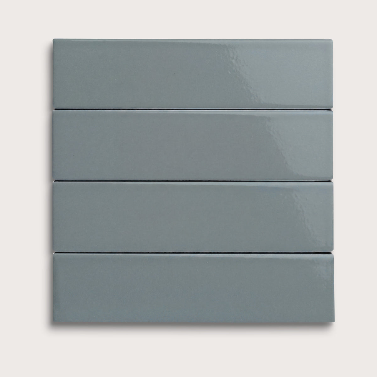 Grey Street ceramic tile, 2 by 8 inches, gloss finish