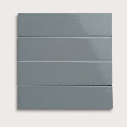 Grey Street ceramic tile, 2 by 8 inches, gloss finish