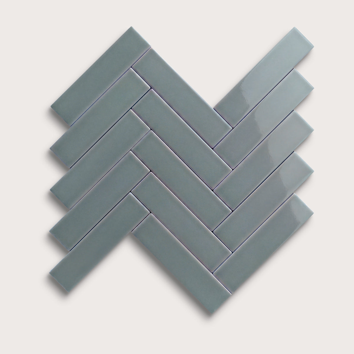 Grey Street ceramic tile, 2 by 8 inches, gloss finish