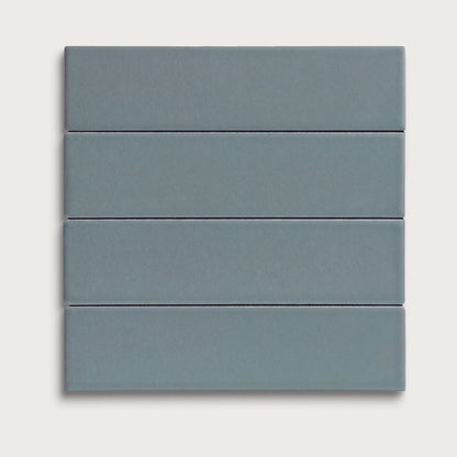 Grey Street ceramic tile, 2 by 8 inches, matte finish