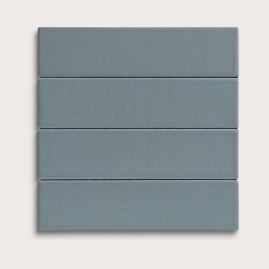 Grey Street ceramic tile, 2 by 8 inches, matte finish