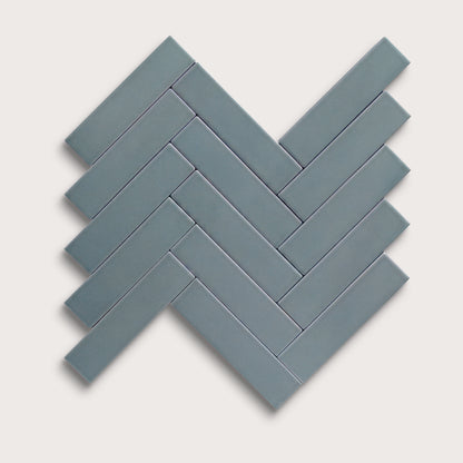 Grey Street ceramic tile, 2 by 8 inches, matte finish