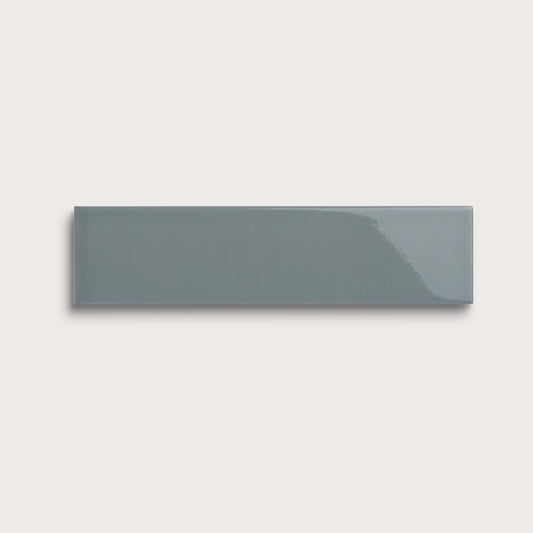 Grey Street ceramic tile, 3 by 12 inches, gloss finish