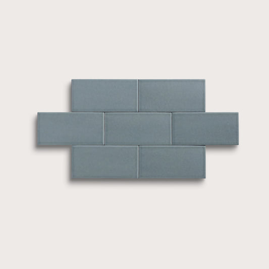 Grey Street ceramic tile, 3 by 6 inches, matte finish