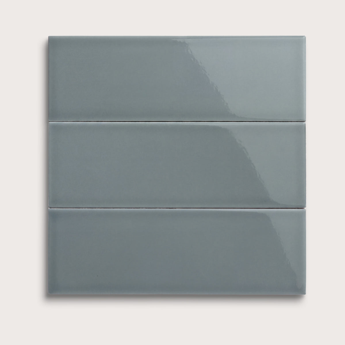 Grey Street ceramic tile, 4 by 12 inches, gloss finish