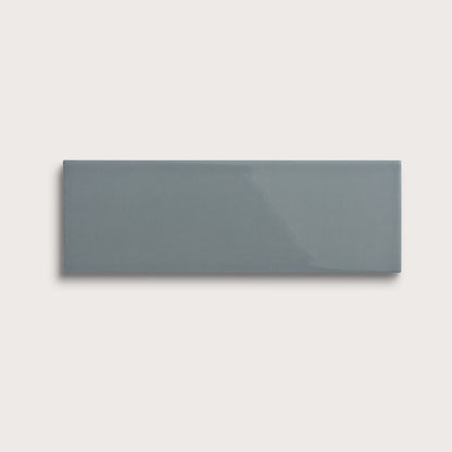 Grey Street ceramic tile, 4 by 12 inches, gloss finish