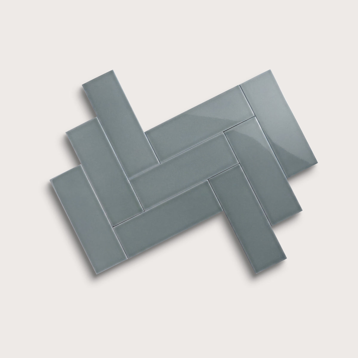 Grey Street ceramic tile, 4 by 12 inches, gloss finish