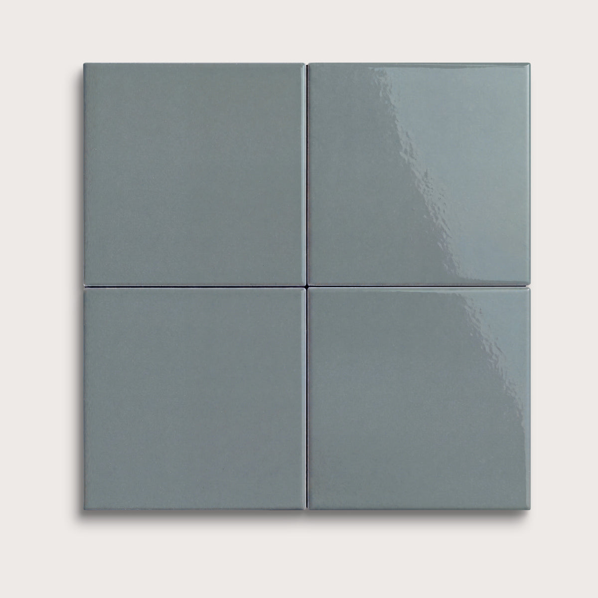 Grey Street ceramic tile, 4 by 4 inches, gloss finish