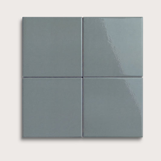Grey Street ceramic tile, 4 by 4 inches, gloss finish