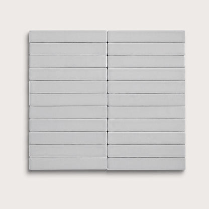 Haze ceramic tile, 1 by 6 inch stacked mosaic, matte finish