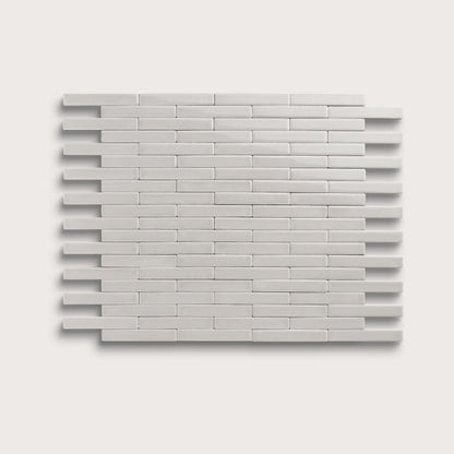 Haze ceramic tile, 1 by 6 inch subway mosaic, gloss finish