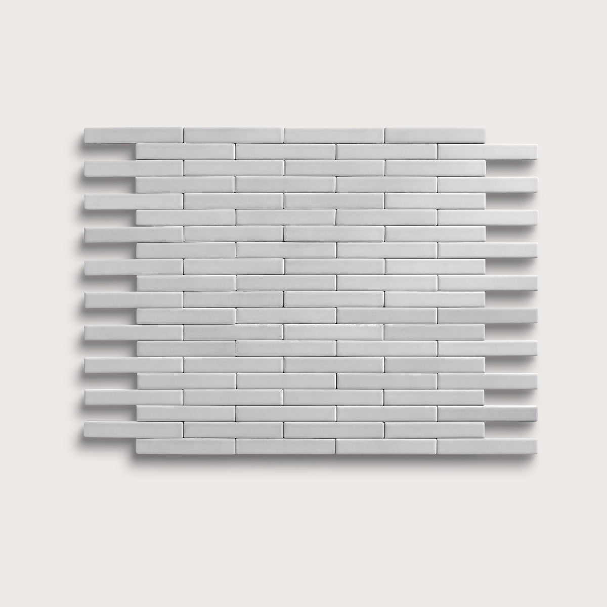 Haze ceramic tile, 1 by 6 inch subway mosaic, matte finish