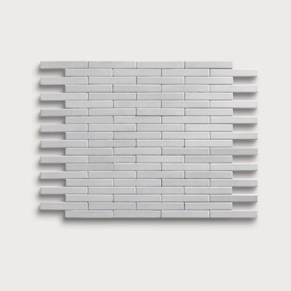 Haze ceramic tile, 1 by 6 inch subway mosaic, matte finish