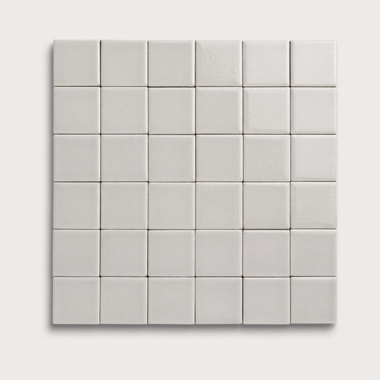 Haze ceramic tile, 2 by 2 inch mosaic, gloss finish