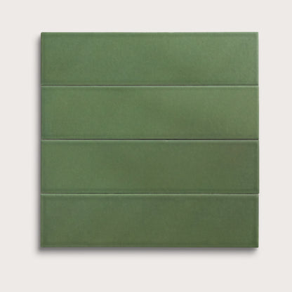 Kale ceramic tile, 3 by 12 inches, matte finish