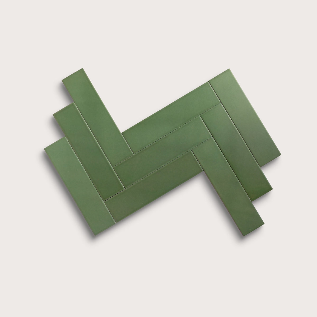 Kale ceramic tile, 3 by 12 inches, matte finish