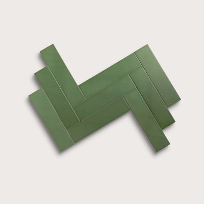 Kale ceramic tile, 3 by 12 inches, matte finish