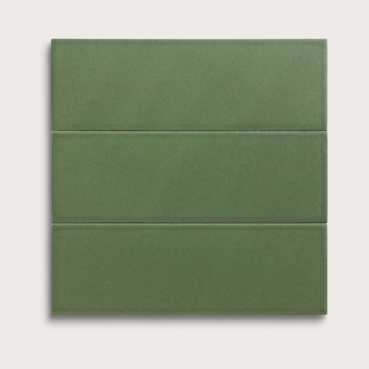 Kale ceramic tile, 4 by 12 inches, matte finish