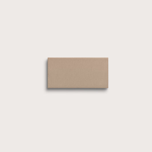 Khaki ceramic tile sample, matte finish