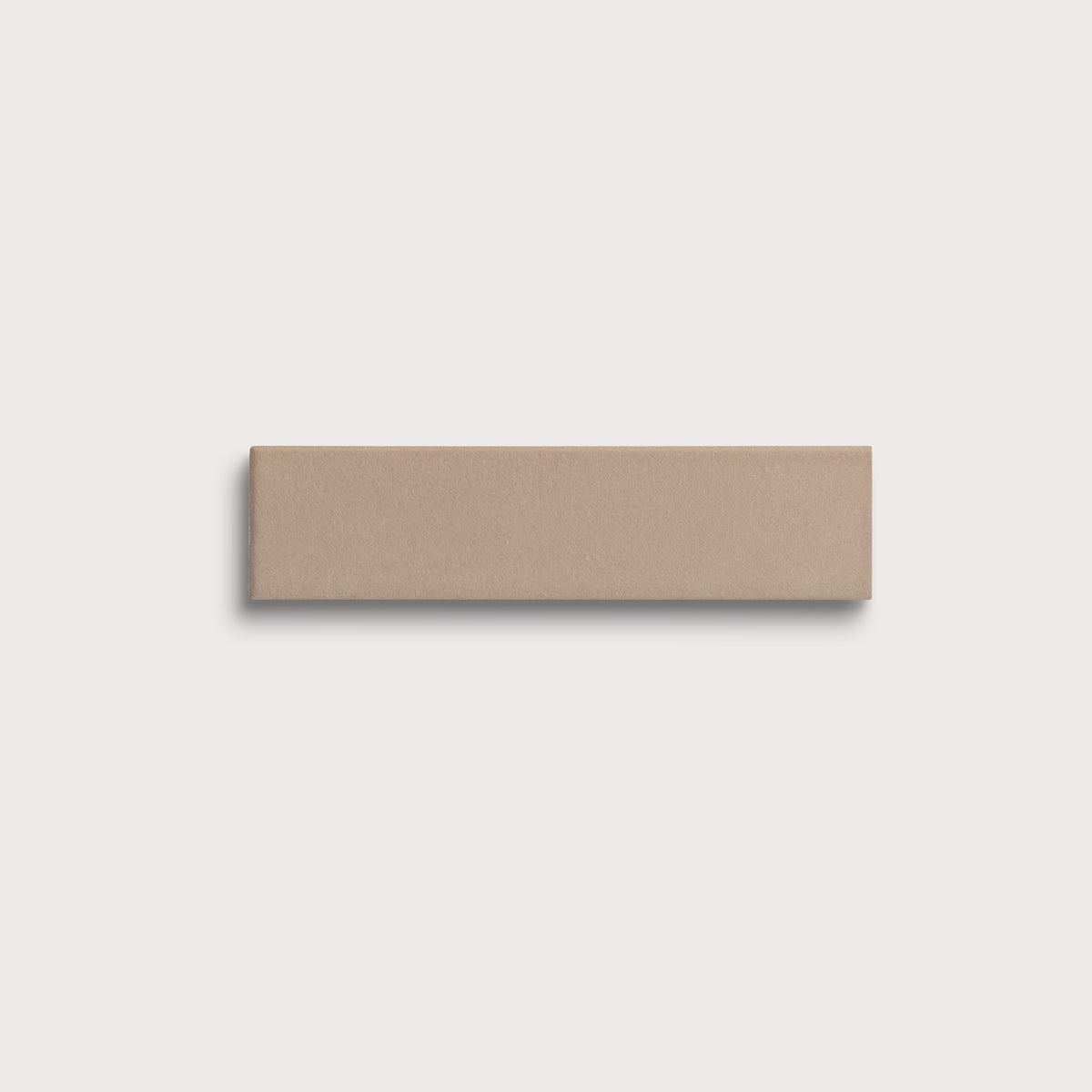 Khaki ceramic tile, 2 by 8 inches, matte finish