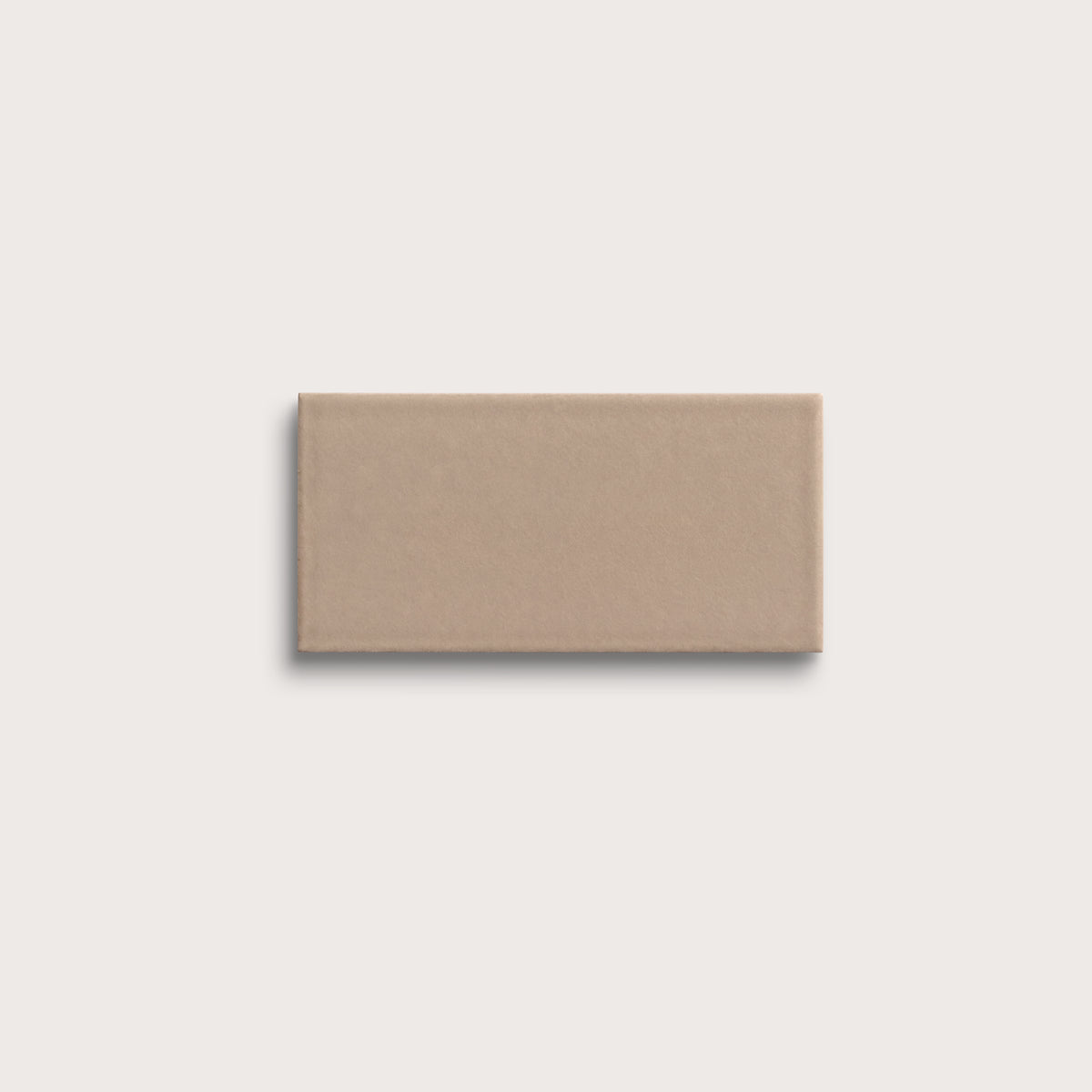 Khaki ceramic tile, 3 by 6 inches, matte finish