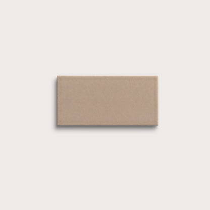 Khaki ceramic tile, 3 by 6 inches, matte finish