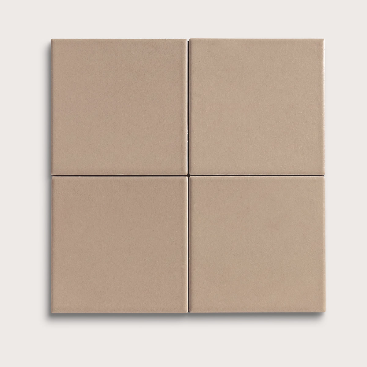 Khaki ceramic tile, 4 by 4 inches, matte finish