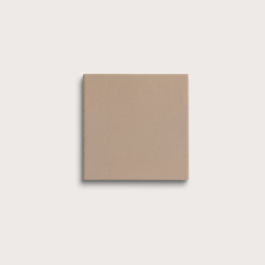 Khaki ceramic tile, 4 by 4 inches, matte finish