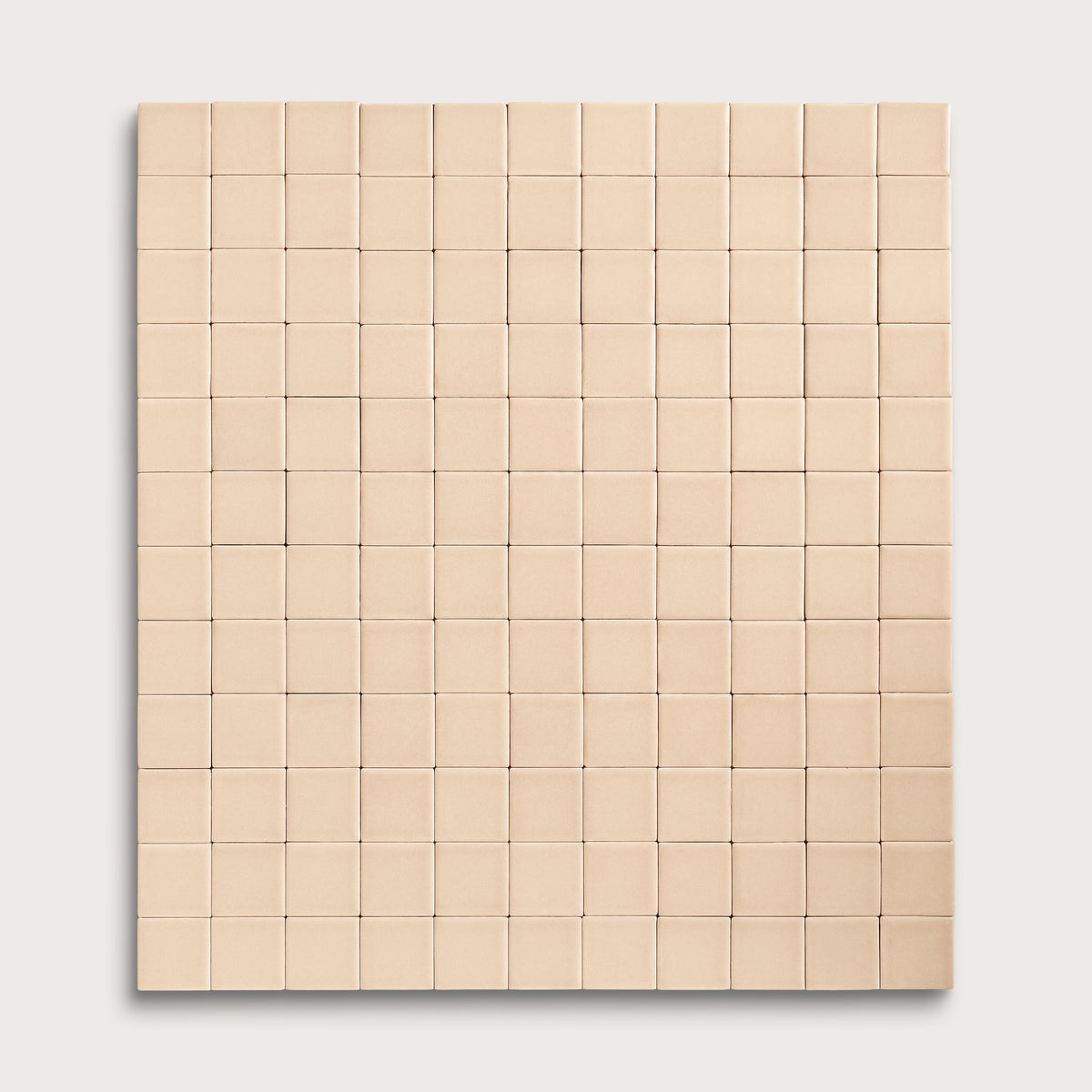 Latte ceramic tile, 2 by 2 inch mosaic, matte finish