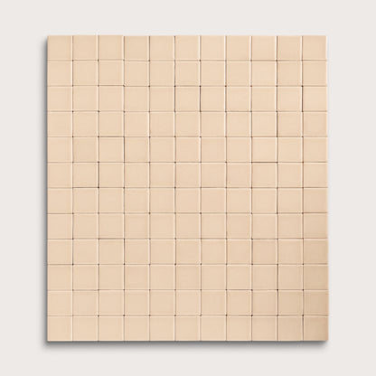 Latte ceramic tile, 2 by 2 inch mosaic, matte finish