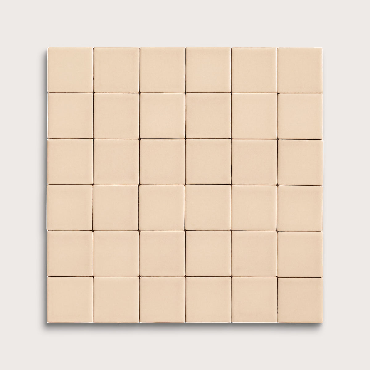 Latte ceramic tile, 2 by 2 inch mosaic, matte finish