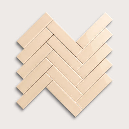 Latte ceramic tile, 2 by 8 inches, gloss finish