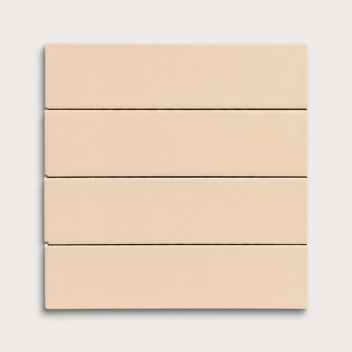 Latte ceramic tile, 2 by 8 inches, matte finish