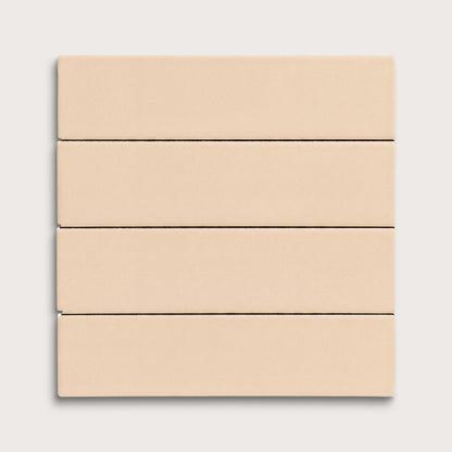 Latte ceramic tile, 2 by 8 inches, matte finish