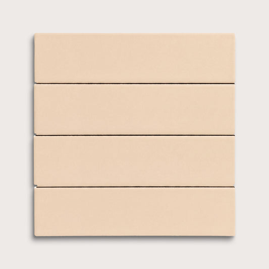 Latte ceramic tile, 2 by 8 inches, matte finish