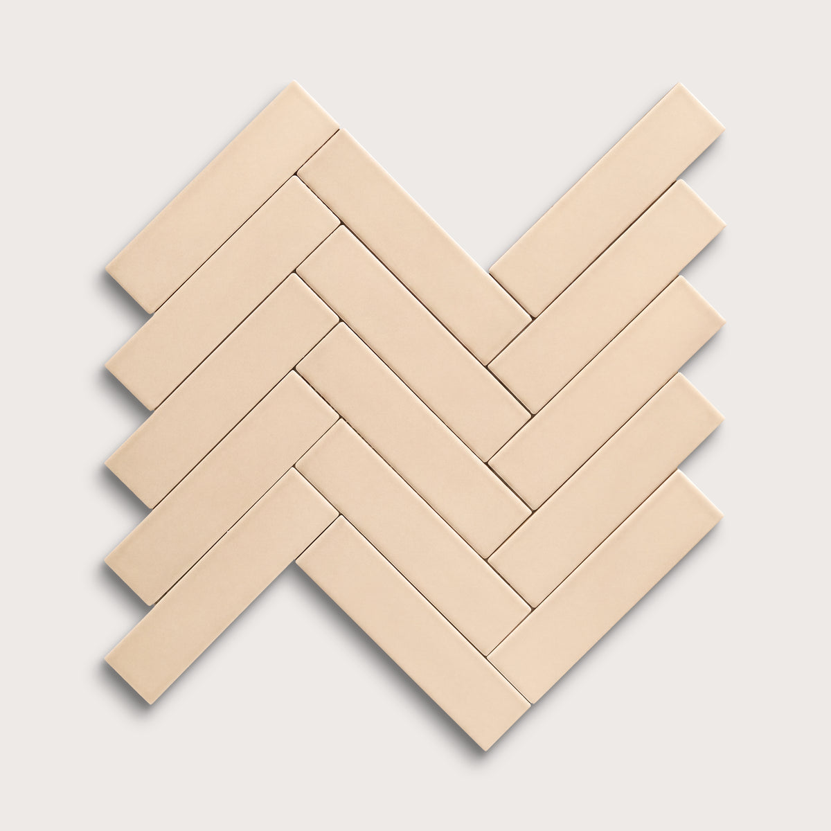 Latte ceramic tile, 2 by 8 inches, matte finish