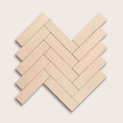Latte ceramic tile, 2 by 8 inches, matte finish