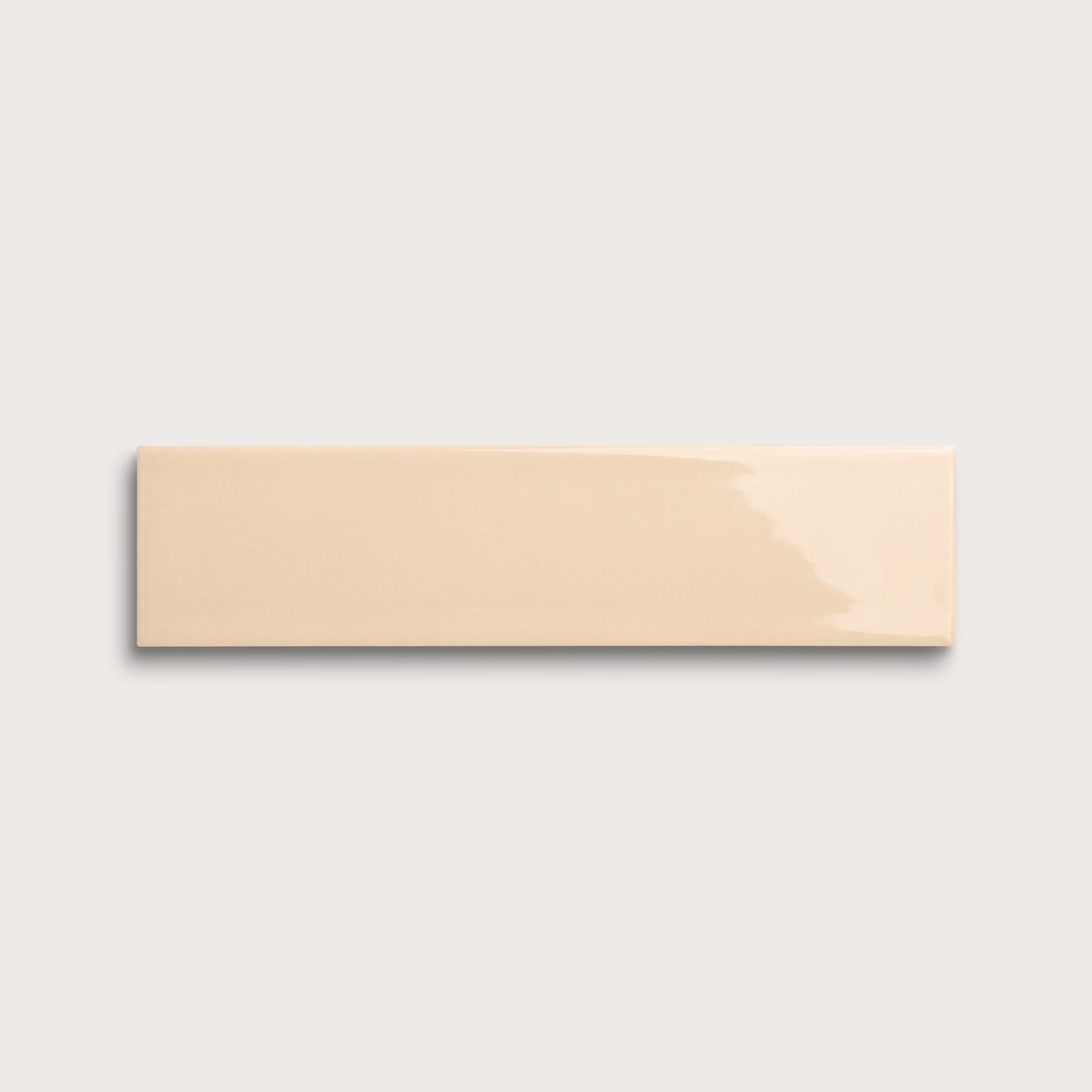 Latte ceramic tile, 3 by 12 inches, gloss finish