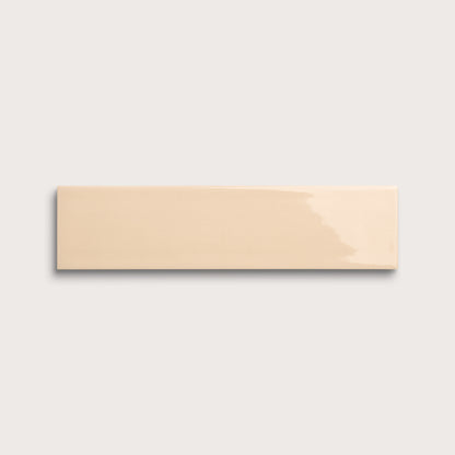 Latte ceramic tile, 3 by 12 inches, gloss finish