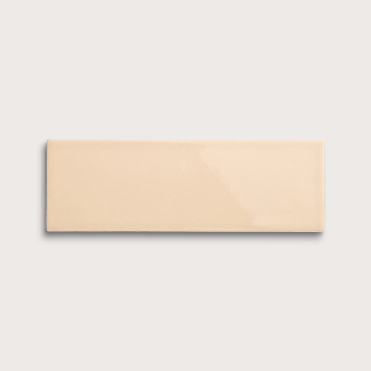 Latte ceramic tile, 4 by 12 inches, gloss finish