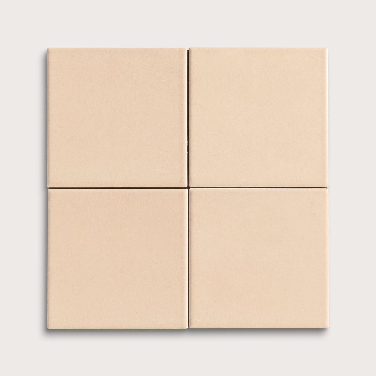 Latte ceramic tile, 4 by 4 inches, matte finish