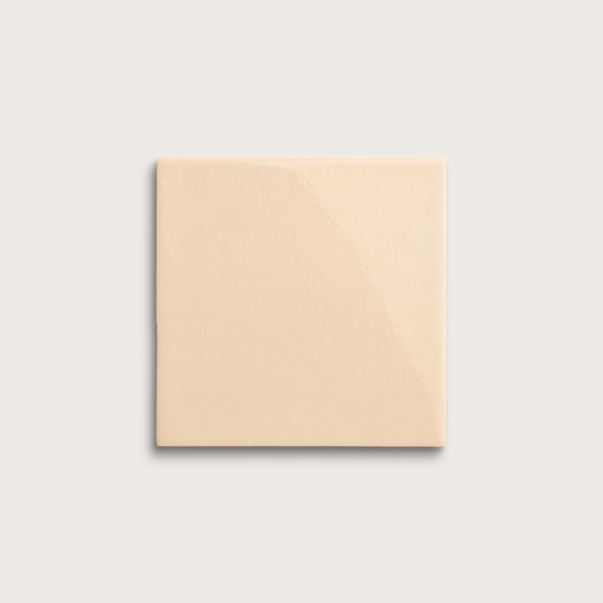 Latte ceramic tile, 6 by 6 inches, gloss finish
